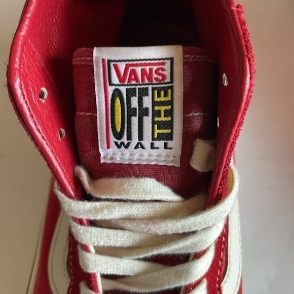 Vans SK8 Hi Decon Red And White Skater Sneakers - Picture 8 of 10